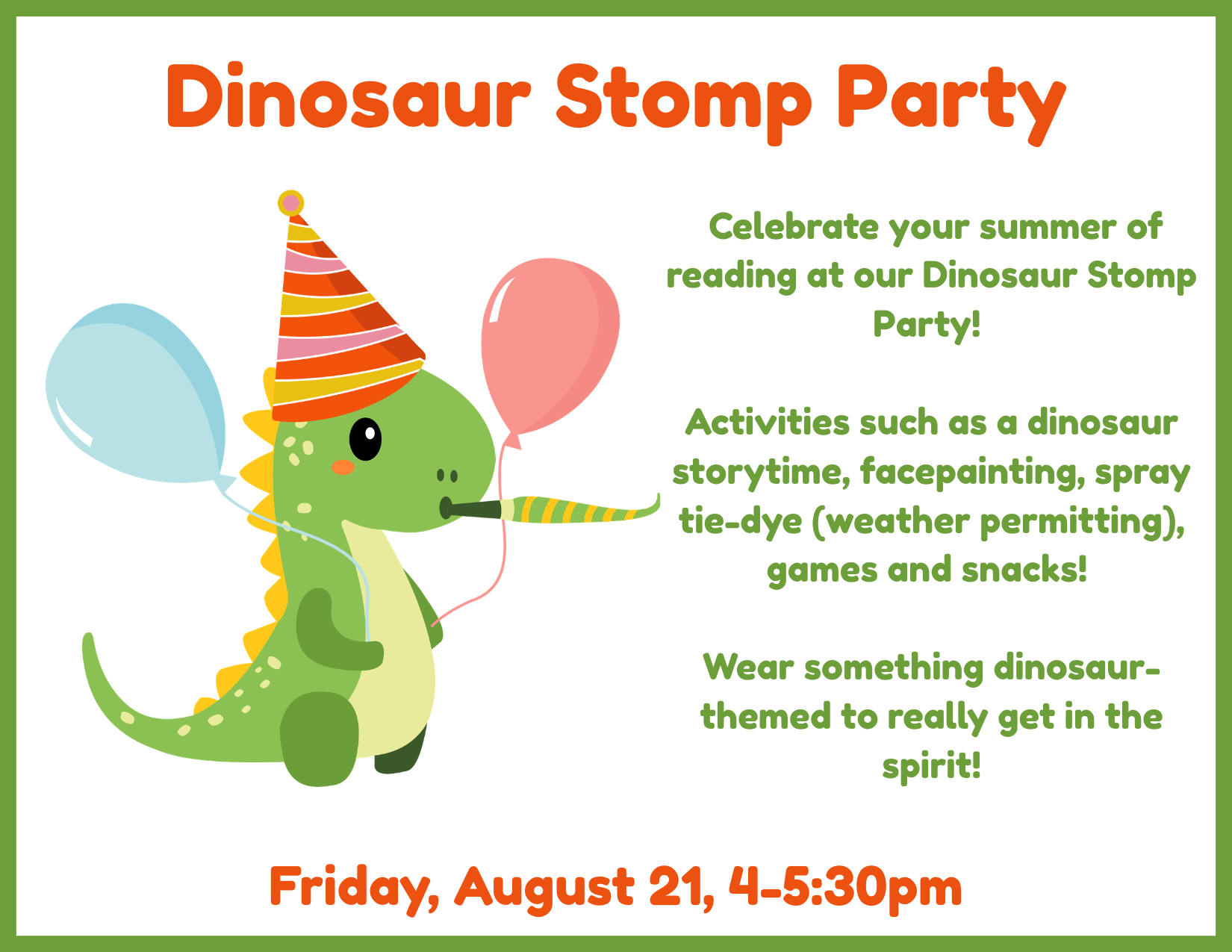 Dinosaur Stomp Party