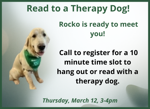 Read to a Dog (Rocko)